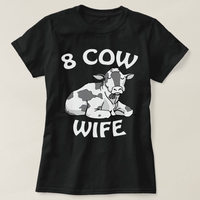 Cow Mooey Mormon LDS Funny 8 Cow Wife Men Women T  T-Shirt (Design vorne)