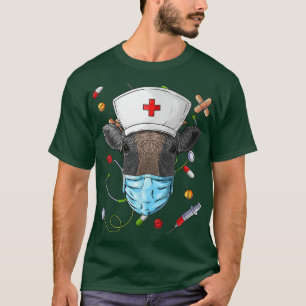 Cow Nurse RN Funny ER Nursing School Abschluss T-Shirt
