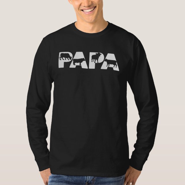 Cow Papa  Papa Cow Father s Day T-Shirt (Vorderseite)