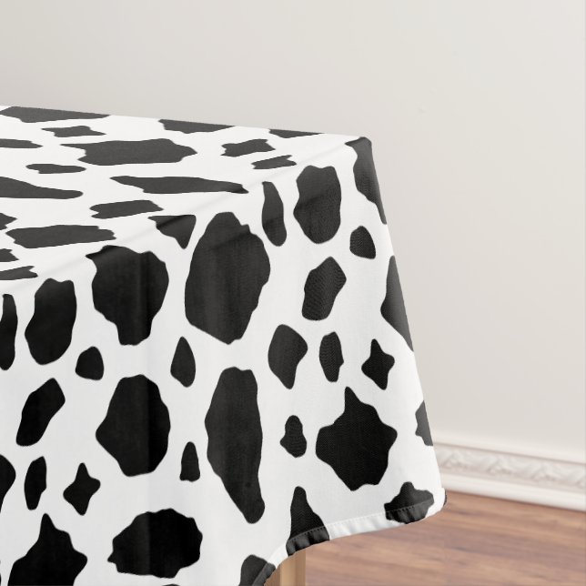 Cow Pattern Black White Country Tischdecke (Beispiel)