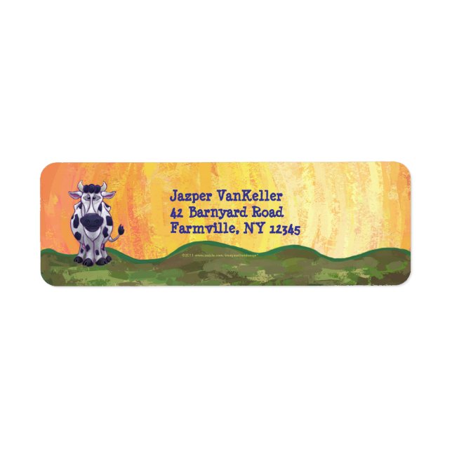 Cow Personalisiert Address Labels (Vorne)