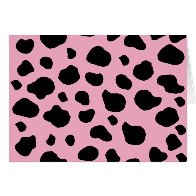 Cow Print, Cow Pattern, Cow Spots, Pink Cow (Vorderseite (Horizontal))