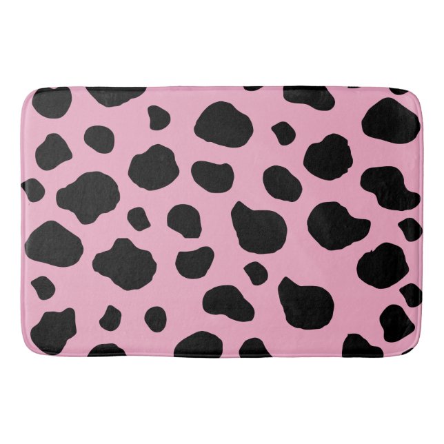 Cow Print, Cow Pattern, Cow Spots, Pink Cow Badematte (Vorderseite)