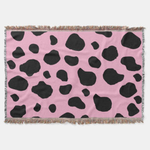 Cow Print, Cow Pattern, Cow Spots, Pink Cow Decke