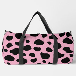 Cow Print, Cow Pattern, Cow Spots, Pink Cow Duffle Bag