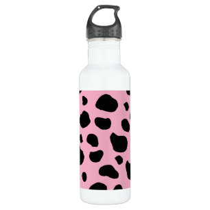 Cow Print, Cow Pattern, Cow Spots, Pink Cow Edelstahlflasche