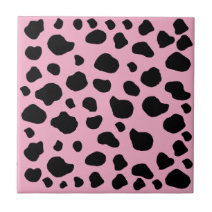 Cow Print, Cow Pattern, Cow Spots, Pink Cow Fliese