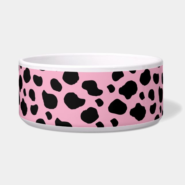 Cow Print, Cow Pattern, Cow Spots, Pink Cow Napf (Vorderseite)