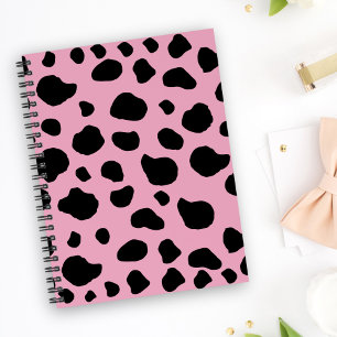 Cow Print, Cow Pattern, Cow Spots, Pink Cow Notizblock