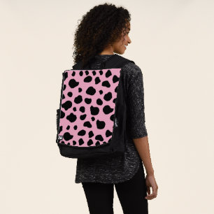Cow Print, Cow Pattern, Cow Spots, Pink Cow Rucksack