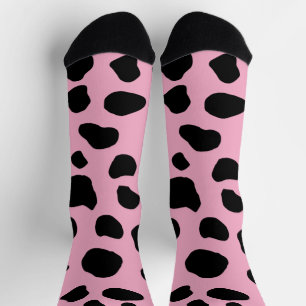 Cow Print, Cow Pattern, Cow Spots, Pink Cow Socken