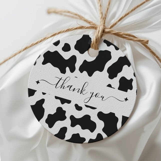 Cow Print Cowgirl Country Party Danke Geschenk Geschenkanhänger (Cow Print Cowgirl Country Party Thank You Gift Favor Tags
)