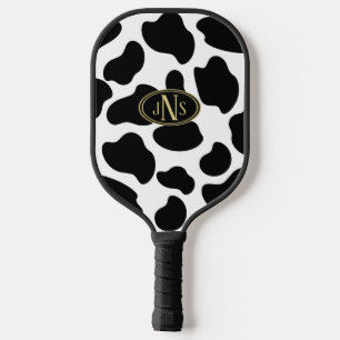 Cow Print Monogram Pickleball Schläger