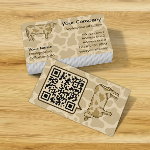 Cow Profile Business Card Visitenkarte