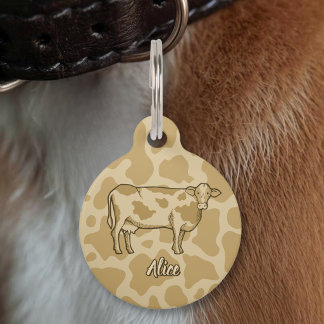 Cow Profile Pet ID Tag Haustiermarke