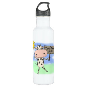 Cow Read More Books Trinkflasche