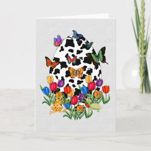 Cow Skin Easter Egg Feiertagskarte