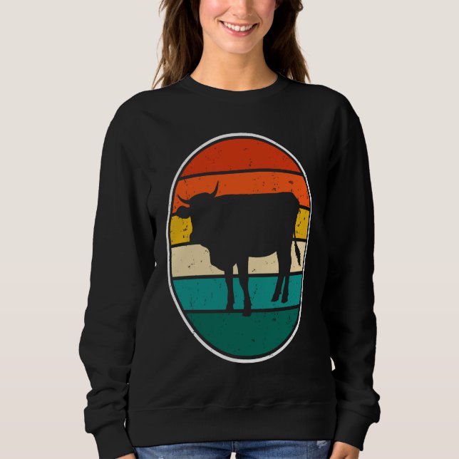 Cow Sunset Vintage Sweatshirt (Vorderseite)