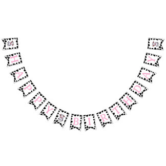 Cow Theme First Birthday Wimpelkette