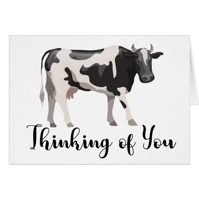 Cow Thinking Sie Hallo Miss You Farm Bauer (Vorderseite (Horizontal))