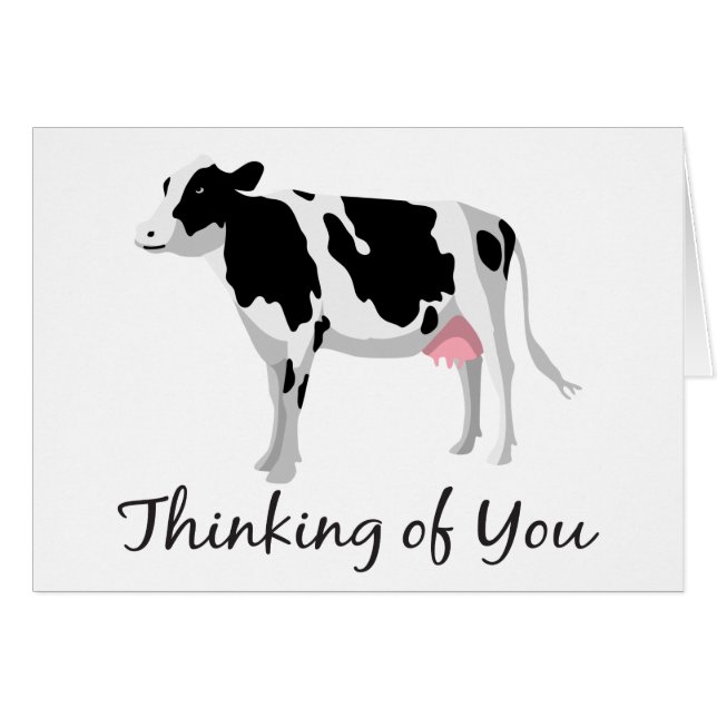 Cow Thinking Sie Hallo Miss You Farm Bauer (Vorderseite (Horizontal))
