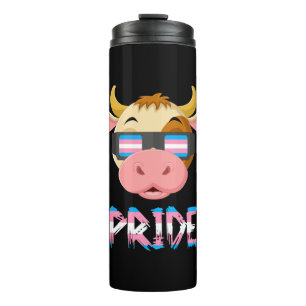 Cow Transgender Flag LGBT Thermosbecher