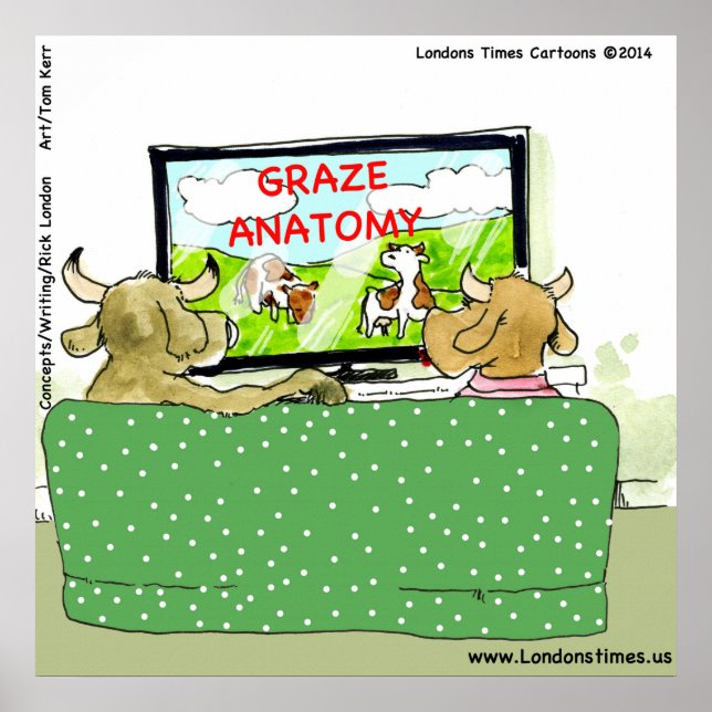 Cow TV Funny Cartoon Poster (Vorne)