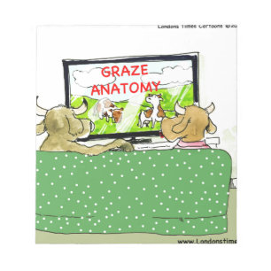Cow TV Shows Funny Cartoon Notizblock