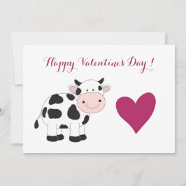 Cow Valentine Day Grußkarte Feiertagskarte