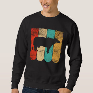 Cow Vintage Farming Animal  Beef Farmer Animals Co Sweatshirt