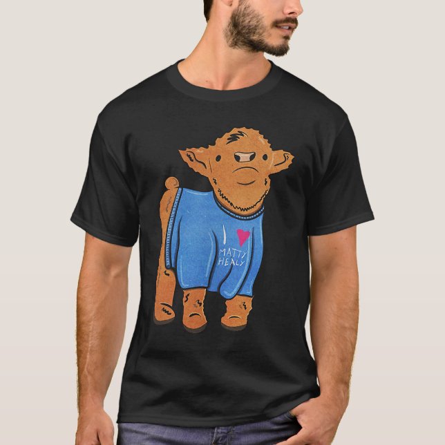 Cow wearing I Love Matty Healy The 1975 BFIAFL T-Shirt (Vorderseite)