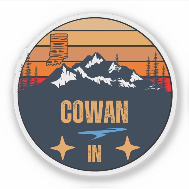 Cowan, Indiana Aufkleber (Vorderseite)