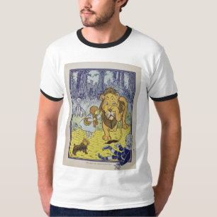 Cowardly Löwe-Vintage Illustration T-Shirt