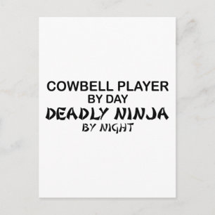 Cowbell Deadly Ninja by Night Postkarte