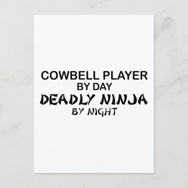 Cowbell Deadly Ninja by Night Postkarte (Vorderseite)