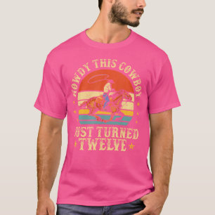 Cowboy 12. Geburtstag 12 Jahre alter Western Rodeo T-Shirt