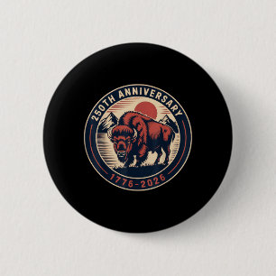 Cowboy 250 TH 4. Juli-Flagge 1776 2026 250. Jahres Button