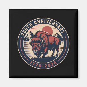 Cowboy 250 Th 4. Juli-Flagge 1776 2026 250. Jubilä Magnet