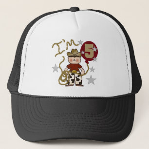 Cowboy-5. Geburtstags-T - Shirts und Geschenke Truckerkappe