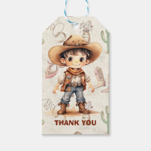 Cowboy 5th Birthday Bash Geschenkanhänger