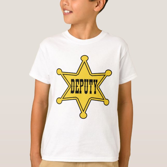 Cowboy-Abgeordneter Badge Tee (Vorderseite)