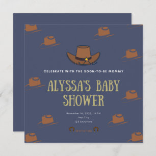 Cowboy Adoption Babydusche Einladung