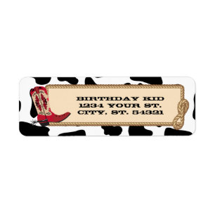 Cowboy-Adressen-Etiketten