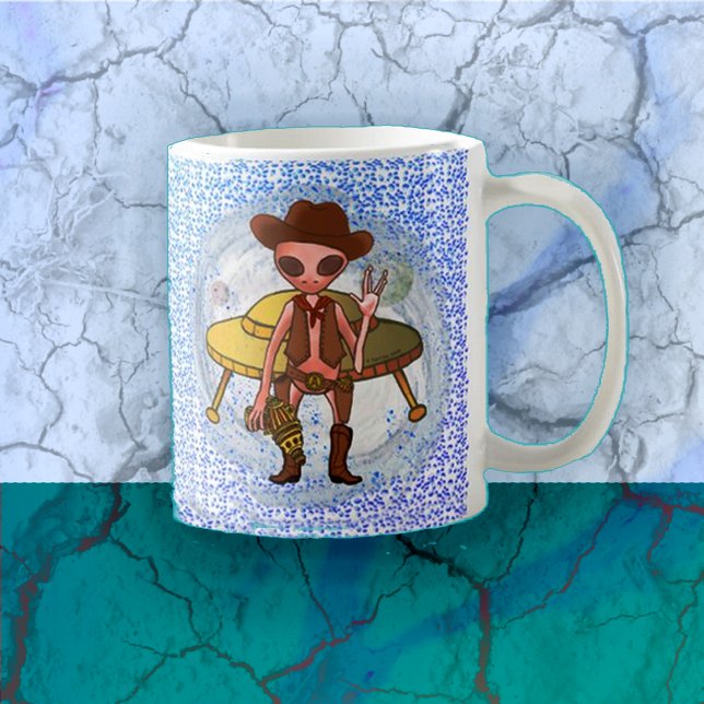 Cowboy-Alien-Tasse Kaffeetasse (Von Creator hochgeladen)