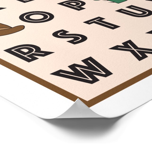 Cowboy Alphabet Poster (Ecke)