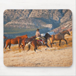 Cowboy als Wildpferd 2 Mousepad