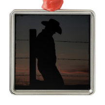 Cowboy am Sonnenuntergang