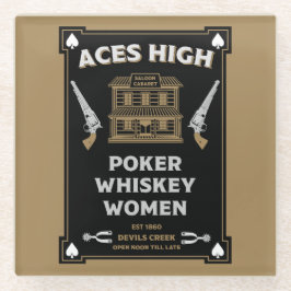 Cowboy American Frontier Saloon Glasuntersetzer