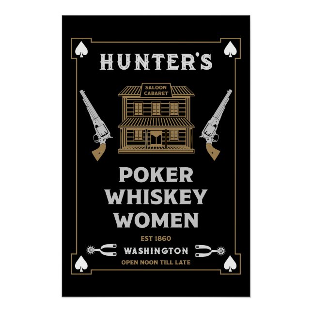 Cowboy American Frontier Saloon Poster (Vorderseite)