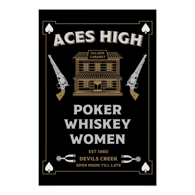 Cowboy American Frontier Saloon Poster (Vorderseite)